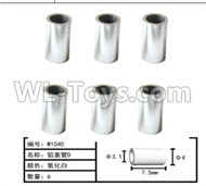 HG P801 P802 Parts-W1038 Aluminum sleeve D(6pcs)-Φ3.1xΦ4x7.5mm,HG P801 P802 RC Truck U.S. Military Truck Accessories.
